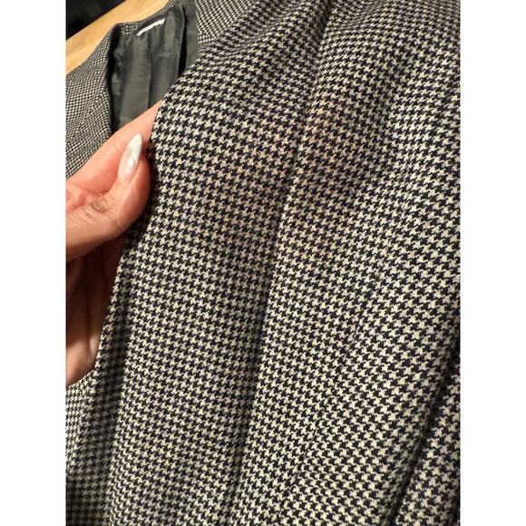 Brioni Neiman Marcus Escorial Wool Suit Jacket Houndstooth Blk White Size 48R JL - Picture 15 of 16
